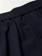 Barena - Straight-Leg Virgin Wool Elasticated Trousers - Blue