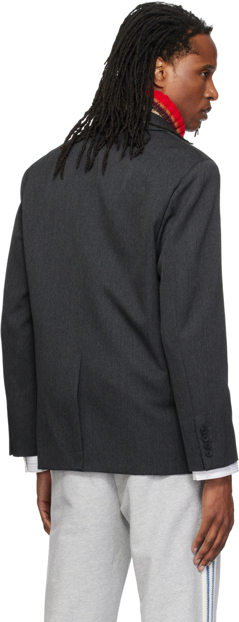 Solid Homme Gray Wool Tailored Blazer