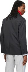 Solid Homme Gray Wool Tailored Blazer