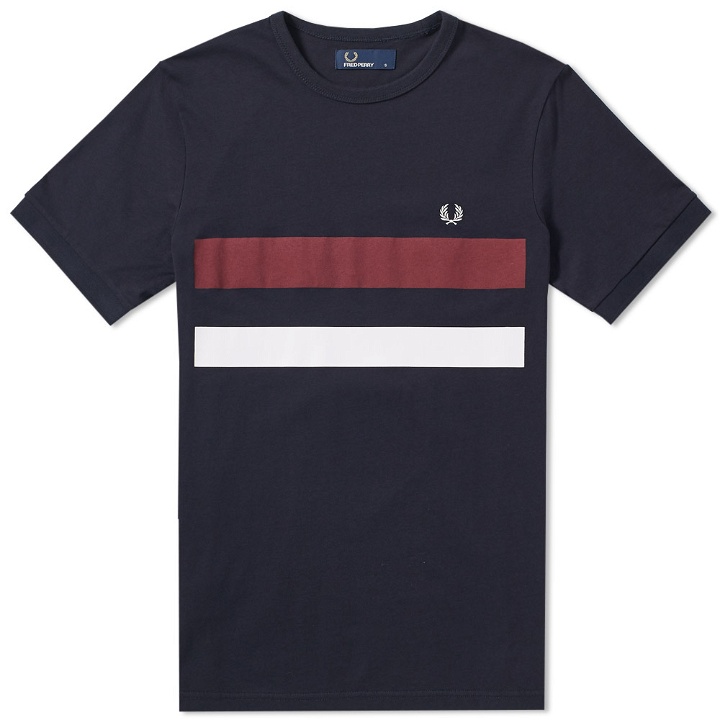 Photo: Fred Perry Bold Print Tipped Tee