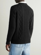 Ghiaia Cashmere - Pescatore Cable-Knit Wool Sweater - Black