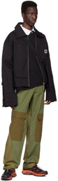 SPENCER BADU Green Paneled Cargo Pants