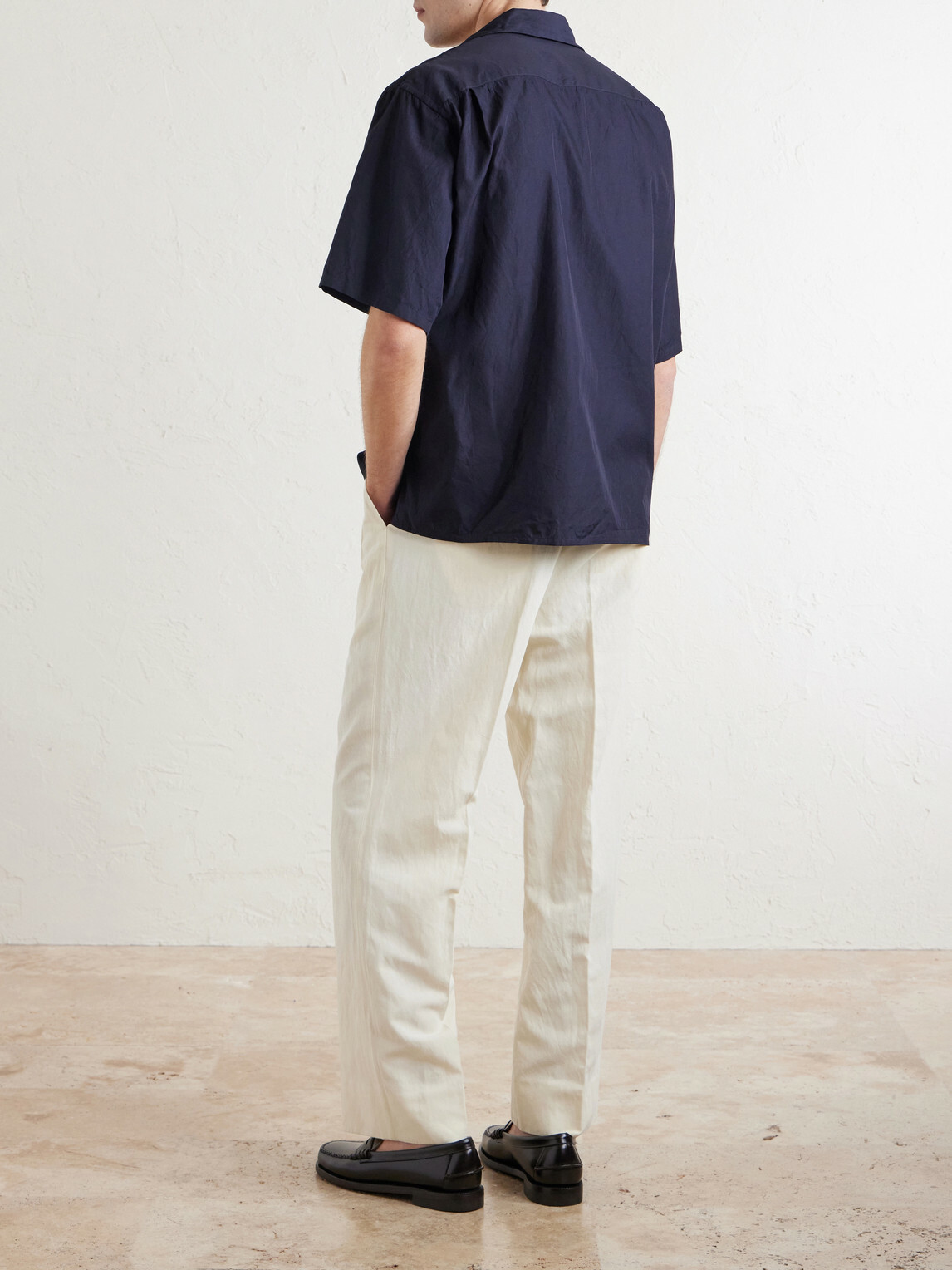 Kaptain Sunshine - Cotton and Silk-Blend Shirt - Blue