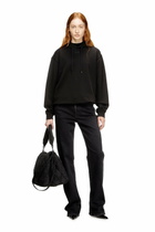 Diesel Hoodie in cotton with Oval D logo - Sweaters Womens in Black