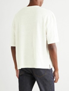 GUCCI - Embroidered Slub Linen-Jersey T-Shirt - White