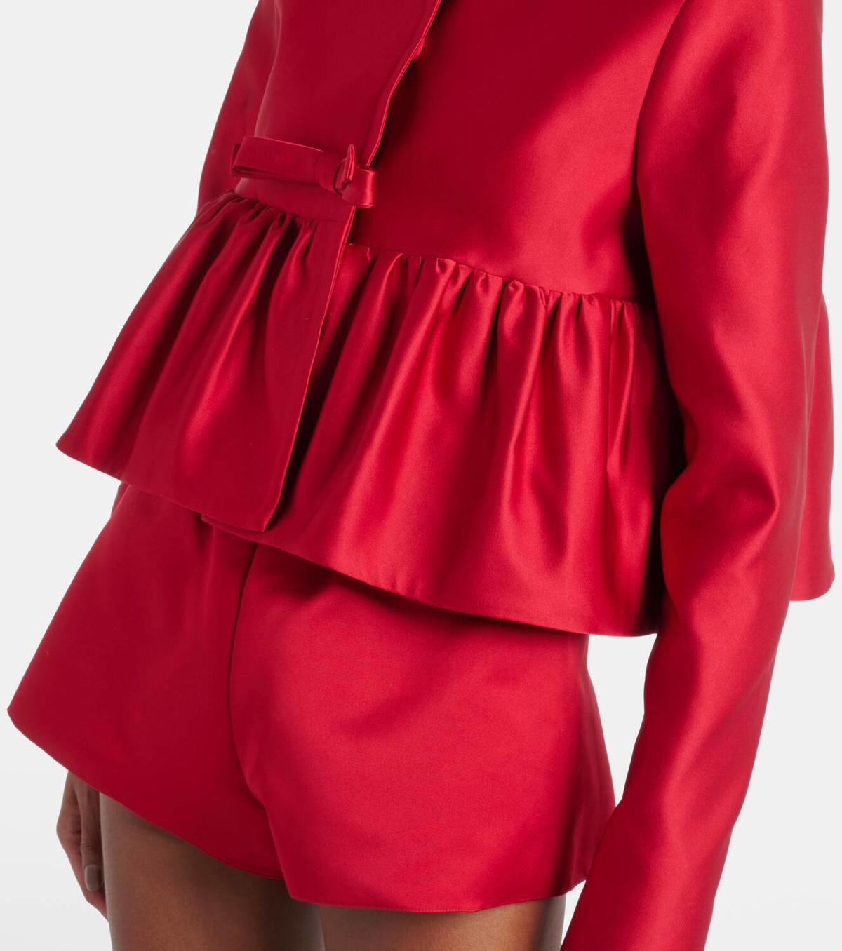 Giambattista Valli Bow-detail satin jacket
