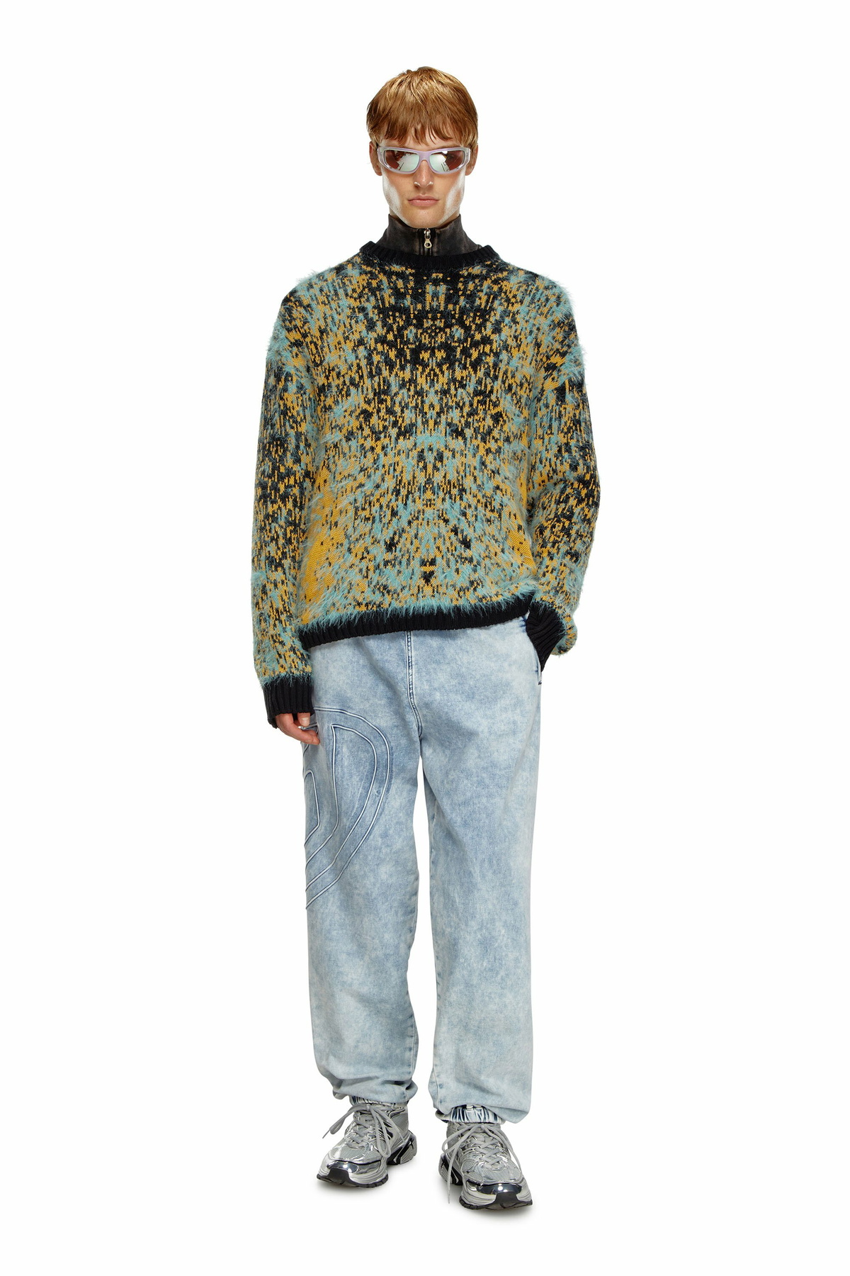 Diesel Jumper with acid rain effect - Knitwear Mens in Multicolor