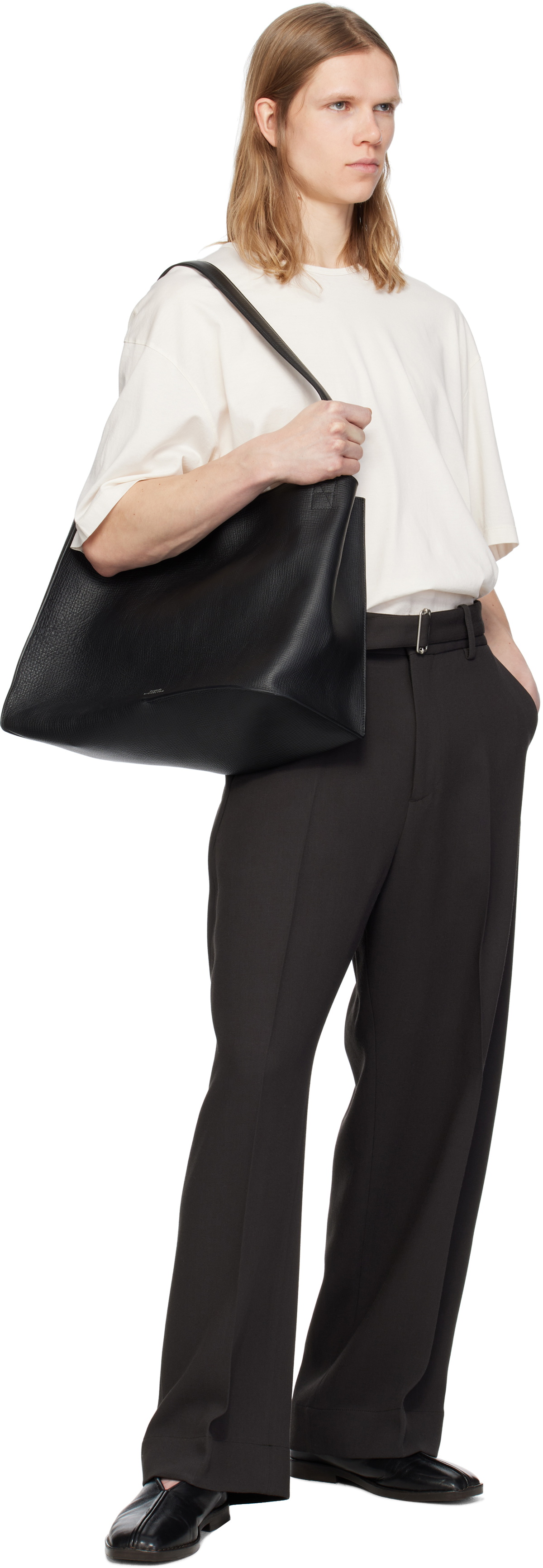 Studio Nicholson Black Doublet Leather Tote