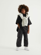 Fear of God Essentials Kids - Logo-Appliquéd Cotton-Blend Twill Drawstring Trousers - Black