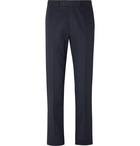 Kingsman - Slim-Fit Herringbone Cotton and Linen-Blend Trousers - Blue