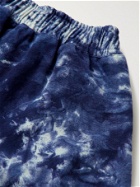 Post-Imperial - Ikeja Wide-Leg Tie-Dyed Cotton-Canvas Trousers - Blue