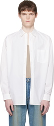 stein White Suvin Cotton Oversized Regular Collar Shirt