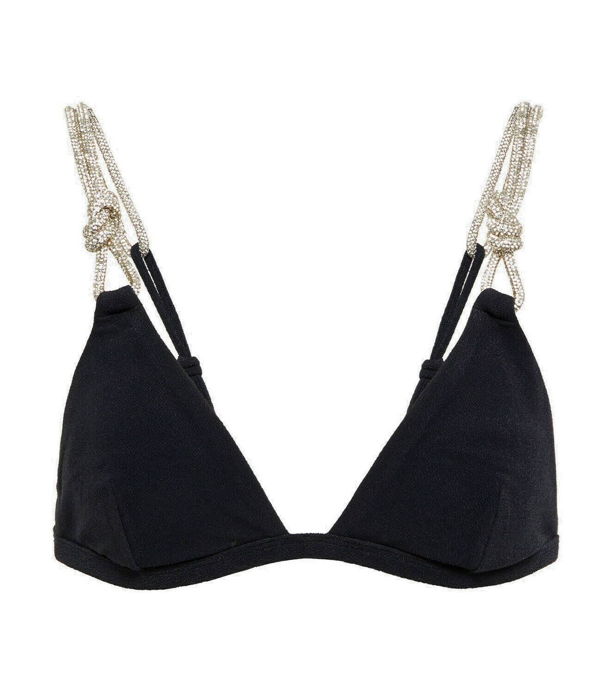 【Simkhai】 Joelle embellishedビキニトップ Joelle crystal-embellished bikini top in brown - Simkhai