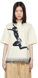 Jil Sander Off-White Printed Graphic T-Shirt