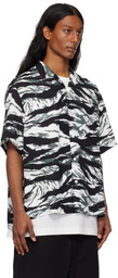 TAKAHIROMIYASHITA TheSoloist. Black & White Tiger Camouflage T-shirt