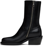 Dries Van Noten Black Leather Boots