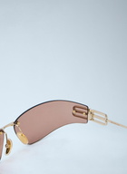 Balenciaga Gossip Rimless Logo Sunglasses