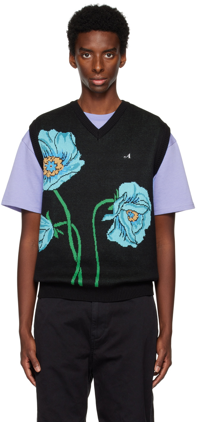Awake NY Black Floral Vest