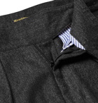 Rubinacci - Tapered Pleated Herringbone Virgin Wool Trousers - Gray