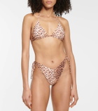 Reina Olga Susan cheetah-print bikini top