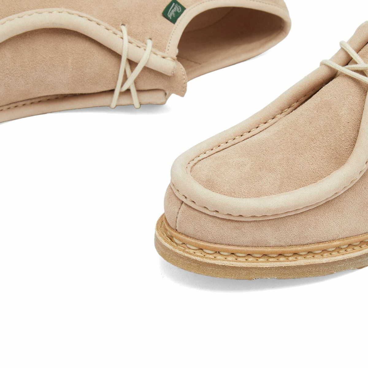 Paraboot Women's Michael Suede Leather Lace Up Derby Shoe in Sandstone