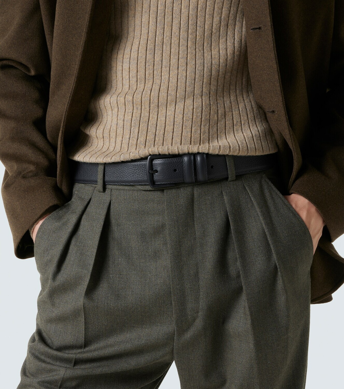 Loro Piana Alsavel leather belt