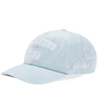 Sporty & Rich Wellness Club Corduroy Cap in Baby Blue/White