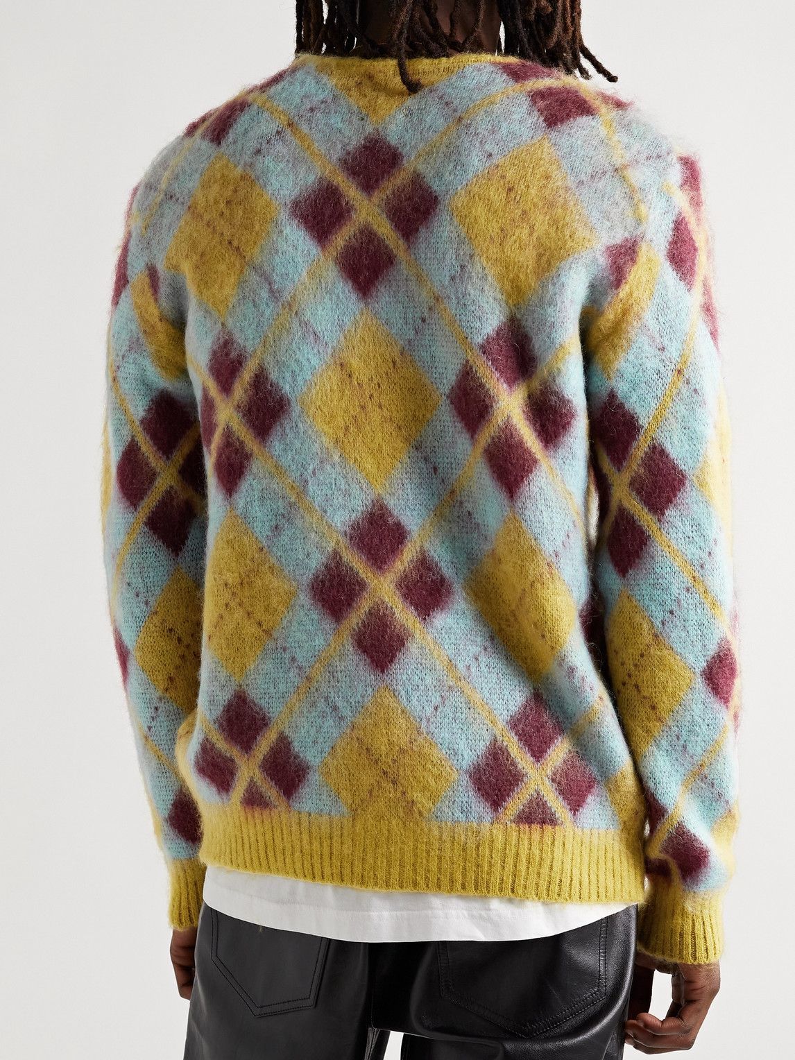 Marni argyle-knit cardigan - Yellow