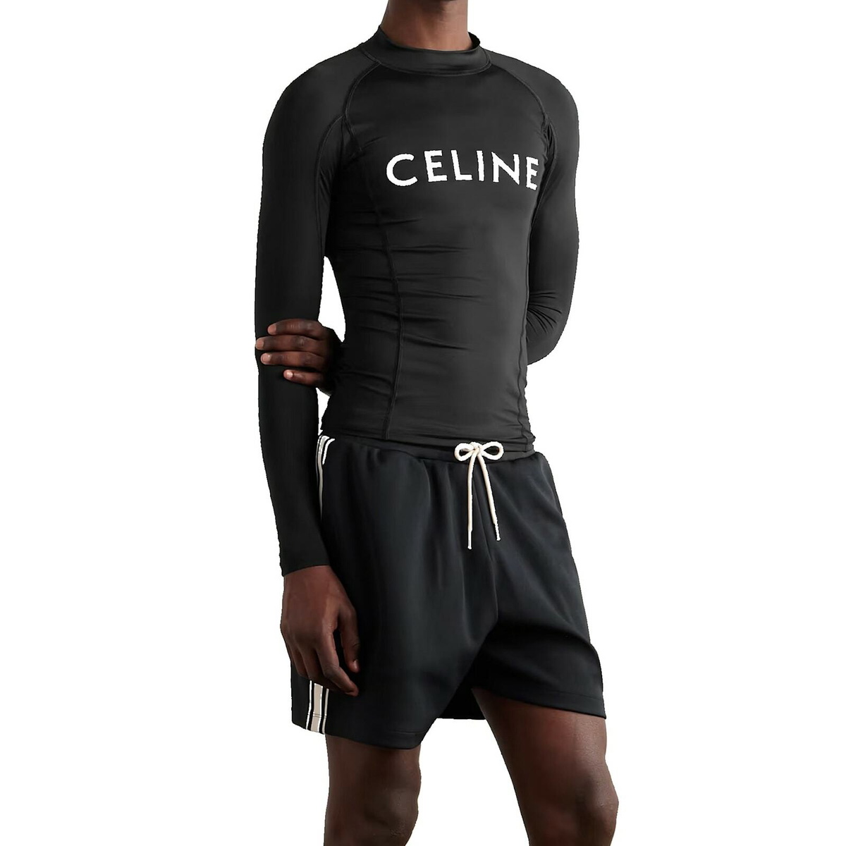 CELINE トップスジャージ CELINE Striped Logo-Embroidered Jersey Track Jacket for Men | MR
