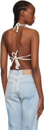 Kijun Off-White Shell Bra