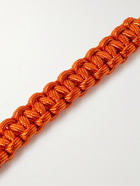 Isabel Marant - Woven Metallic Cord and Silver-Tone Bracelet - Orange