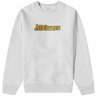 Alltimers Men's Embroidered Heavyweight Broadway Crew Sweat in Heather Grey