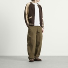 FrizmWORKS Men's Wool Varsity Zip Cardigan in Brown