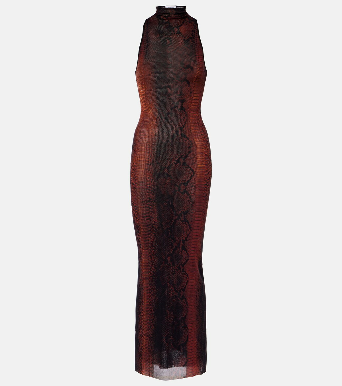 Jean Paul Gaultier Snake-effect halterneck gown