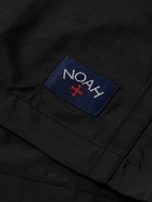 Noah - Straight-Leg Mid-Length Logo-Appliquéd Swim Shorts - Black