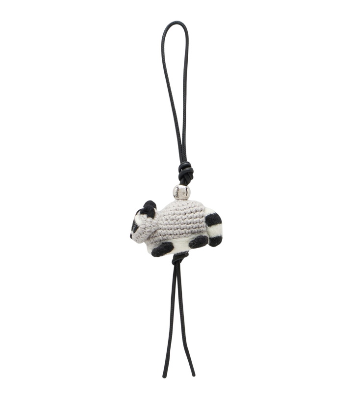 Photo: Loewe Racoon leather-trimmed bag charm