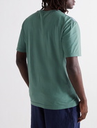 NORSE PROJECTS - Johannes Garment-Dyed Organic Cotton-Jersey T-Shirt - Green