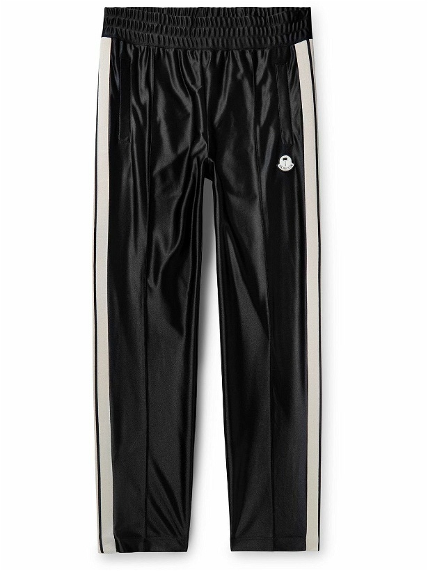 Photo: Moncler Genius - Palm Angels Straight-Leg Striped Jersey Sweatpants - Black