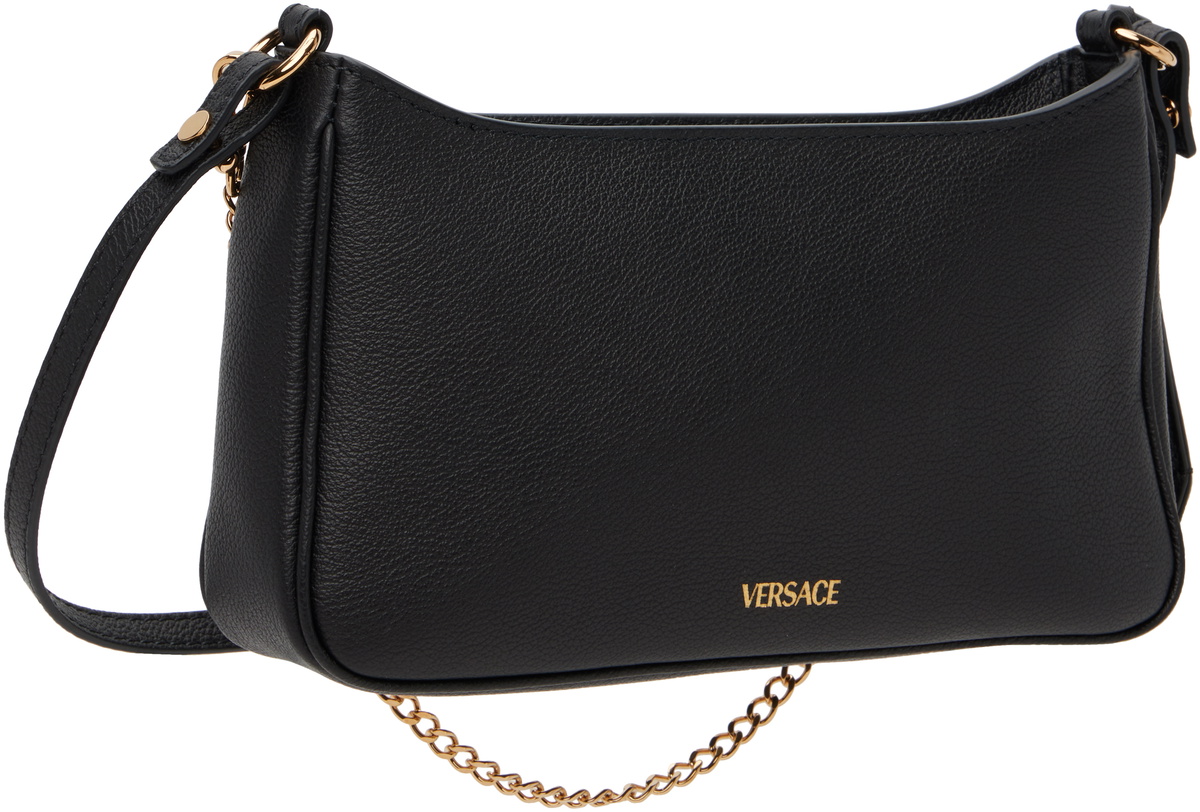 Versace Black 'La Medusa' Leather Mini Bag