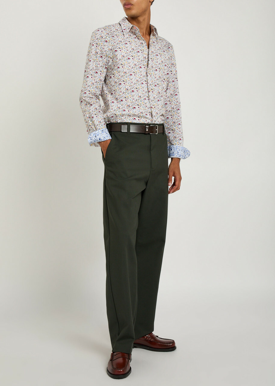 PS Paul Smith Patterned Tailored fit Stretch-cotton Shirt Multicoloured 1