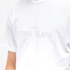 Stone Island Men's Stitches Logo Sleeve T-Shirt in White