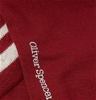 Oliver Spencer Loungewear - Miller Striped Stretch Cotton-Blend Socks - Red