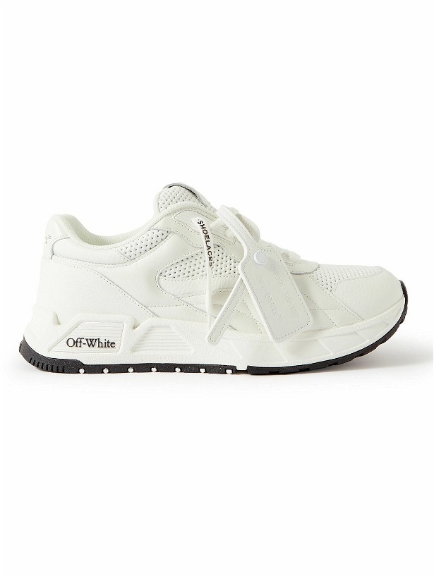 Photo: Off-White - Runner B Perforated Leather Sneakers - White