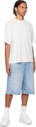 Acne Studios White Velcro Strap Platform Sneakers