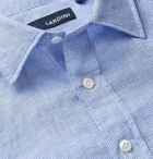 Lardini - Slim-Fit Striped Linen Shirt - Blue