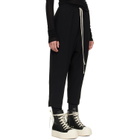 Rick Owens Black Drawstring Astaires Cropped Trousers