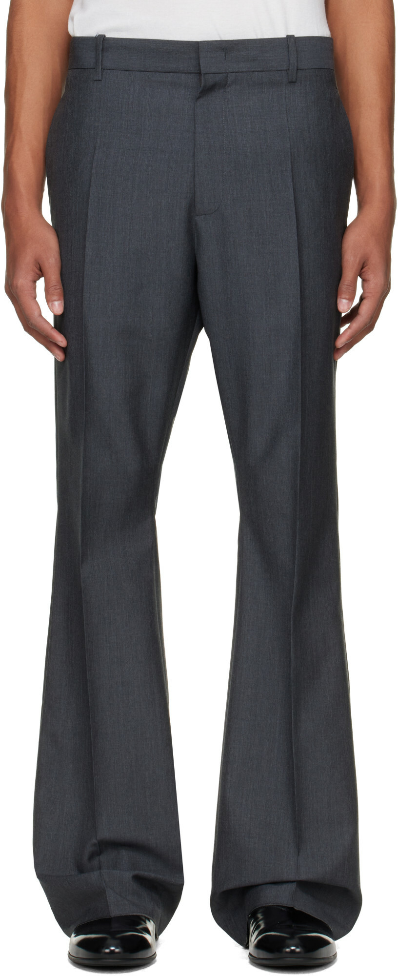 Jil Sander Gray Wool Mohair Trousers