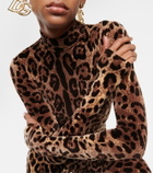 Dolce&Gabbana Leopard-print cotton-blend catsuit
