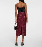 Rotate Birger Christensen Sequined midi skirt