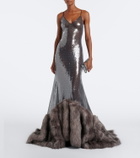 David Koma Sequined gown